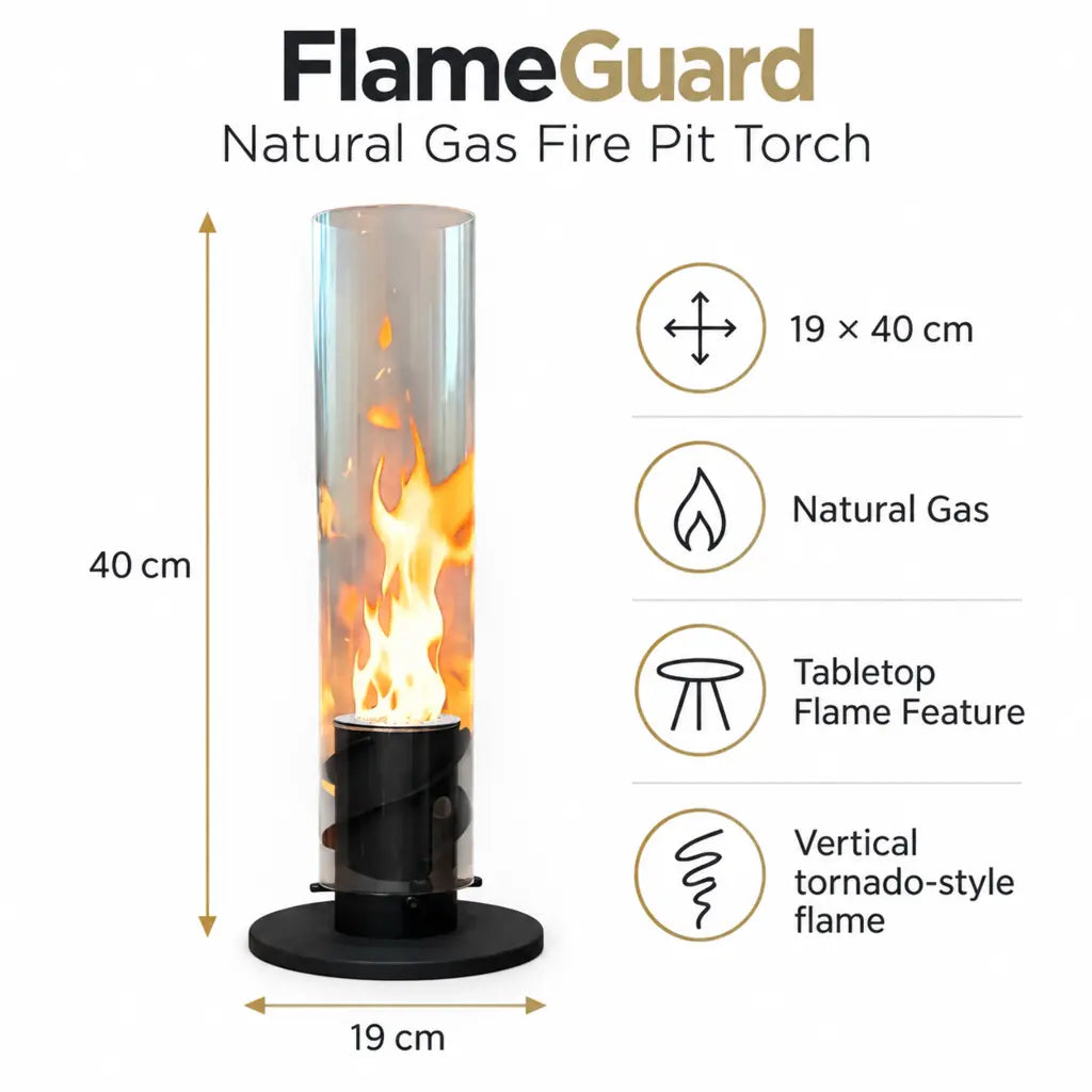 FlameGuard Natural Gas Fire Pit Torch