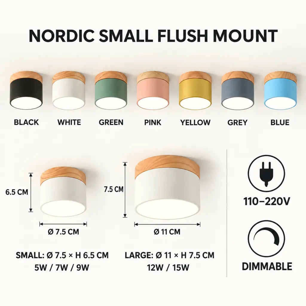 Nordic Small Flush Mount Ceiling Spot Light