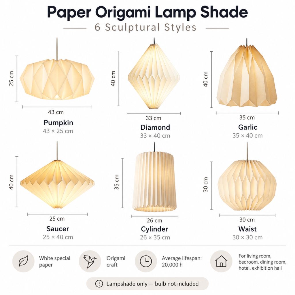 Paper Origami Lamp Shade Pendant Light