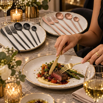 30-Piece Stainless Steel Cutlery Set – European Design