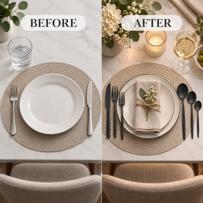 30-Piece Stainless Steel Cutlery Set – European Design