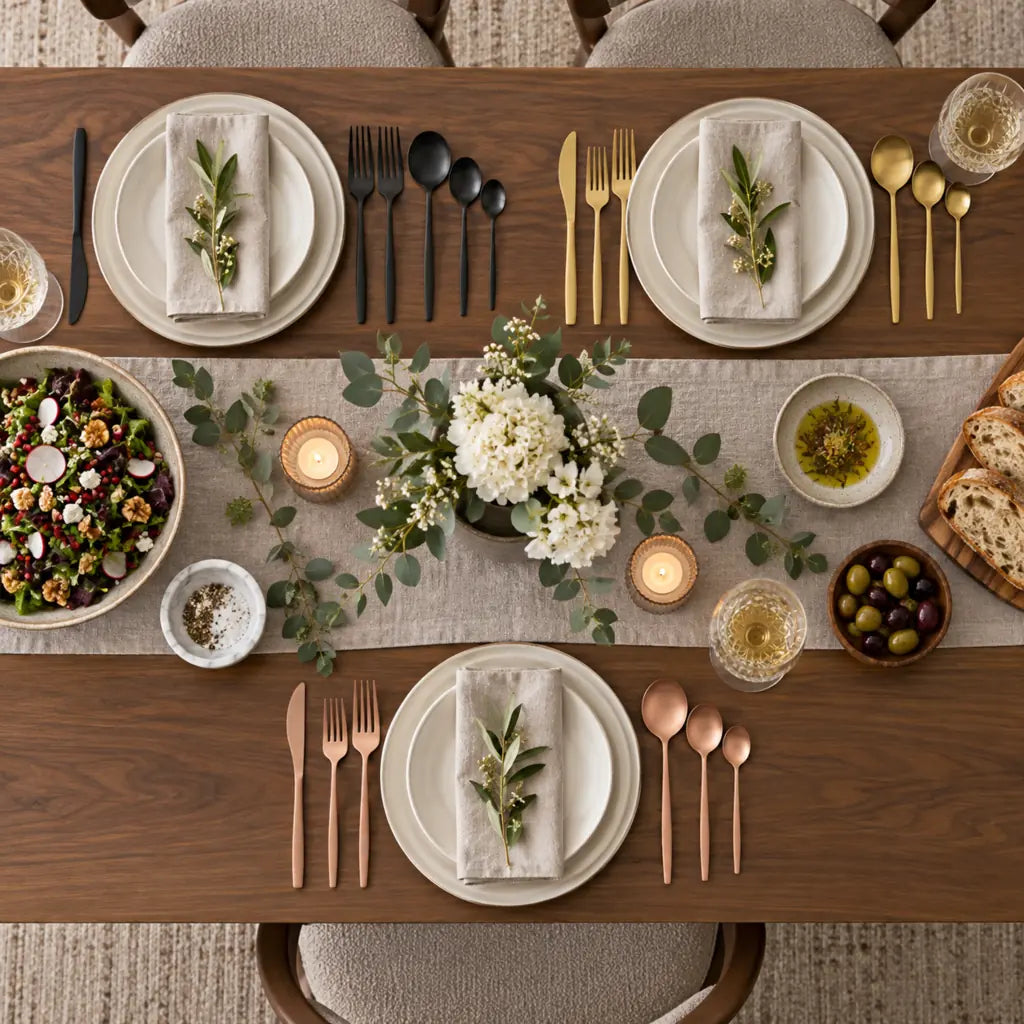 30-Piece Stainless Steel Cutlery Set – European Design