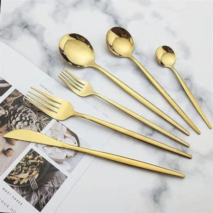 30-Piece Stainless Steel Cutlery Set – European Design Boldenn