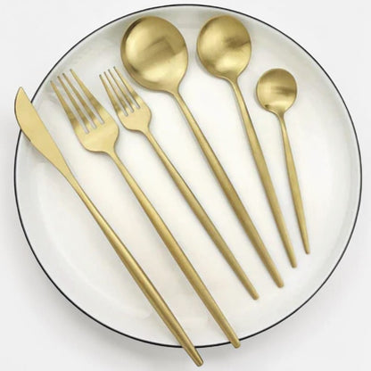 30-Piece Stainless Steel Cutlery Set – European Design Boldenn