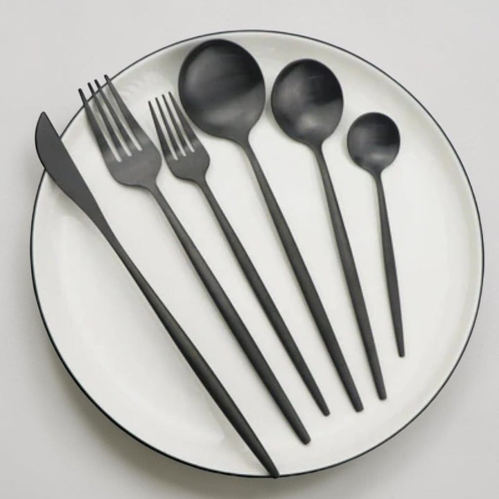 30-Piece Stainless Steel Cutlery Set – European Design Boldenn