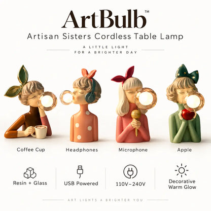 ArtBulb Artisan Sisters Cordless Table Lamp