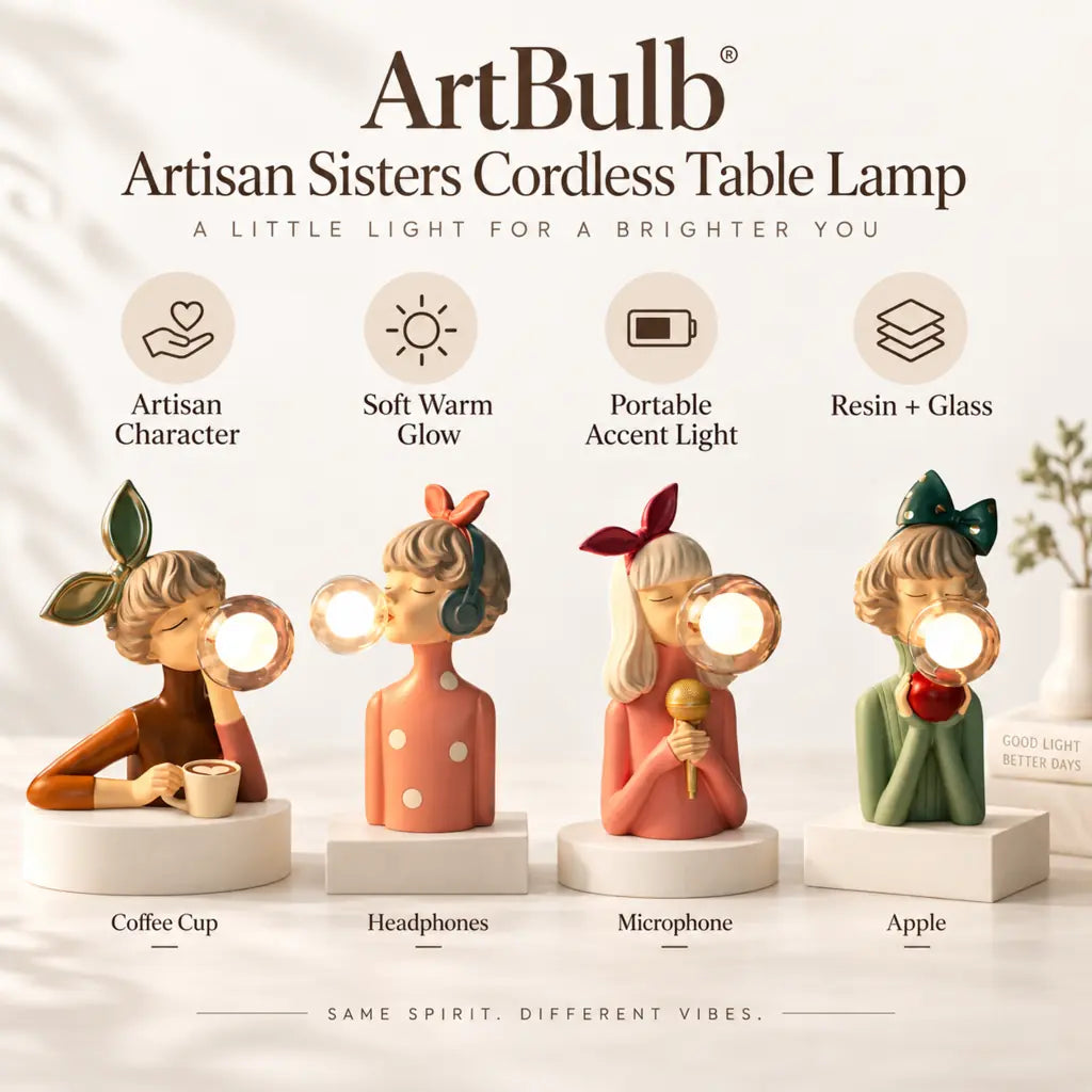 ArtBulb Artisan Sisters Cordless Table Lamp