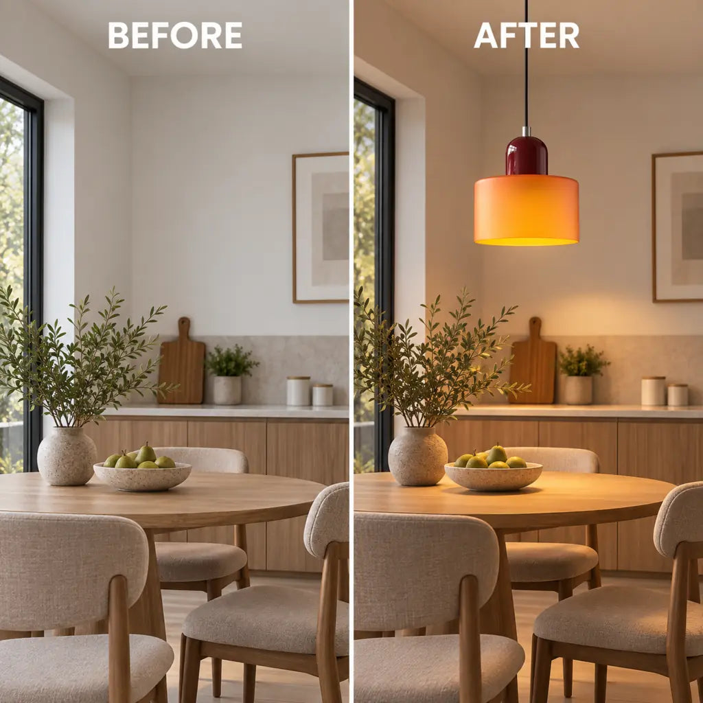 Bauhaus Glass Pendant Light For Kitchen