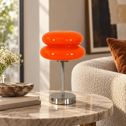 Bauhaus Orange Glass Table Lamp
