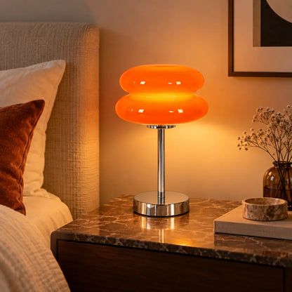 Bauhaus Orange Glass Table Lamp