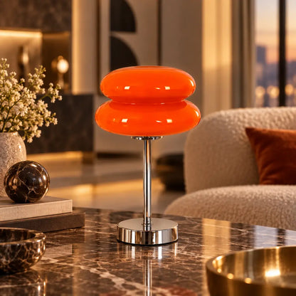 Bauhaus Orange Glass Table Lamp