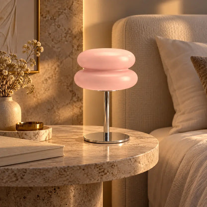 Bauhaus Pink Glass Table Lamp