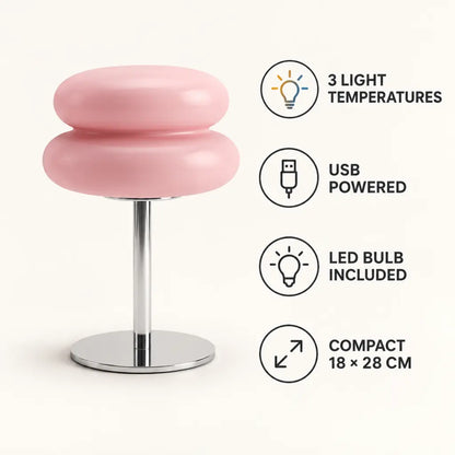 Bauhaus Pink Glass Table Lamp
