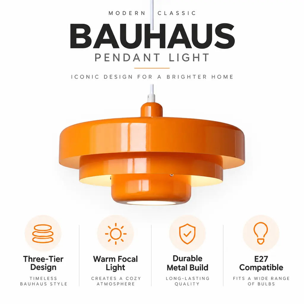 Bauhaus Three-Tier Iron Pendant Light