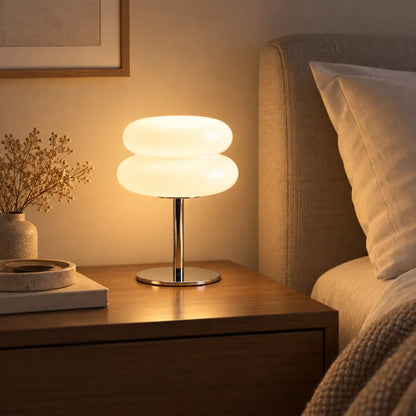 Bauhaus White Glass Table Lamp
