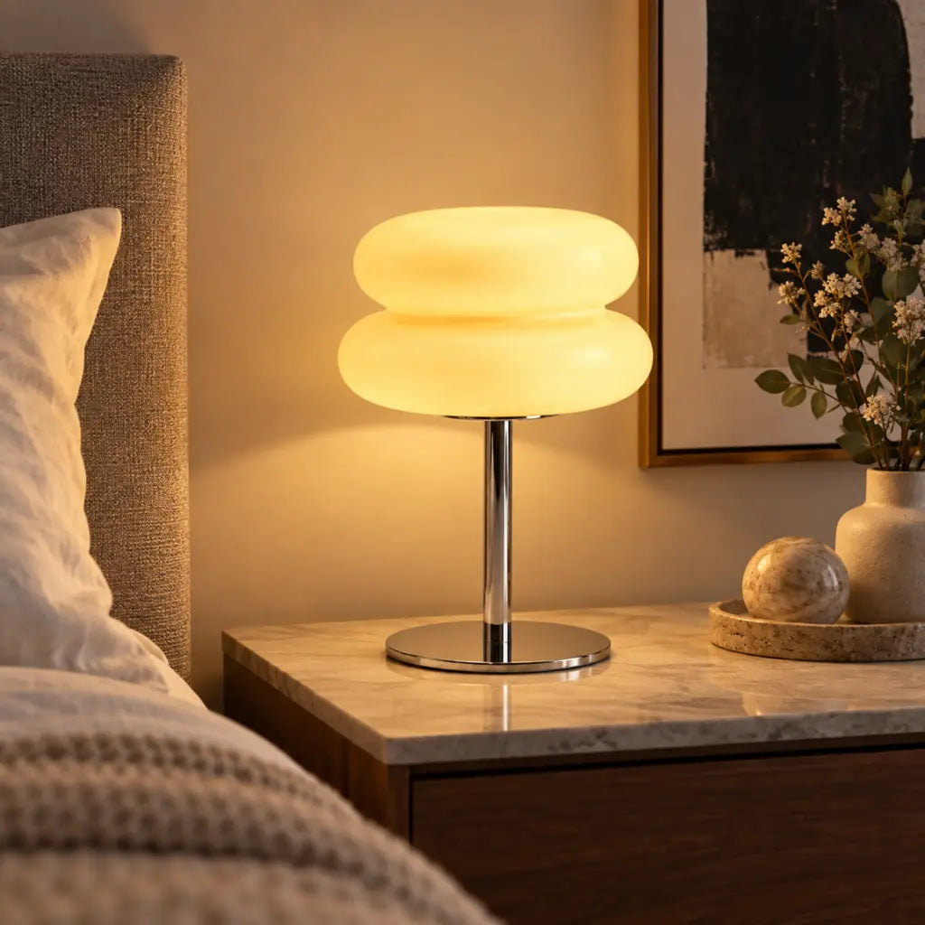 Bauhaus Yellow Glass Table Lamp