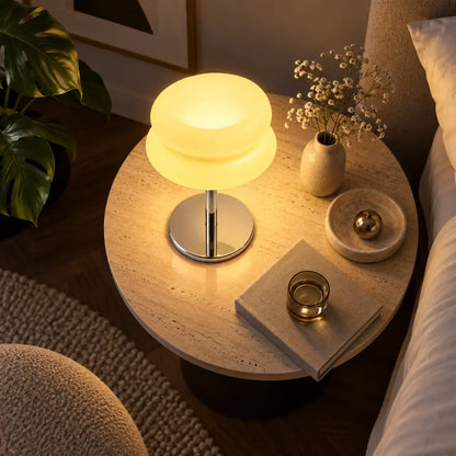 Bauhaus Yellow Glass Table Lamp