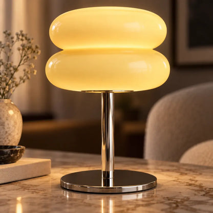 Bauhaus Yellow Glass Table Lamp