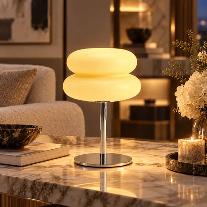 Bauhaus Yellow Glass Table Lamp