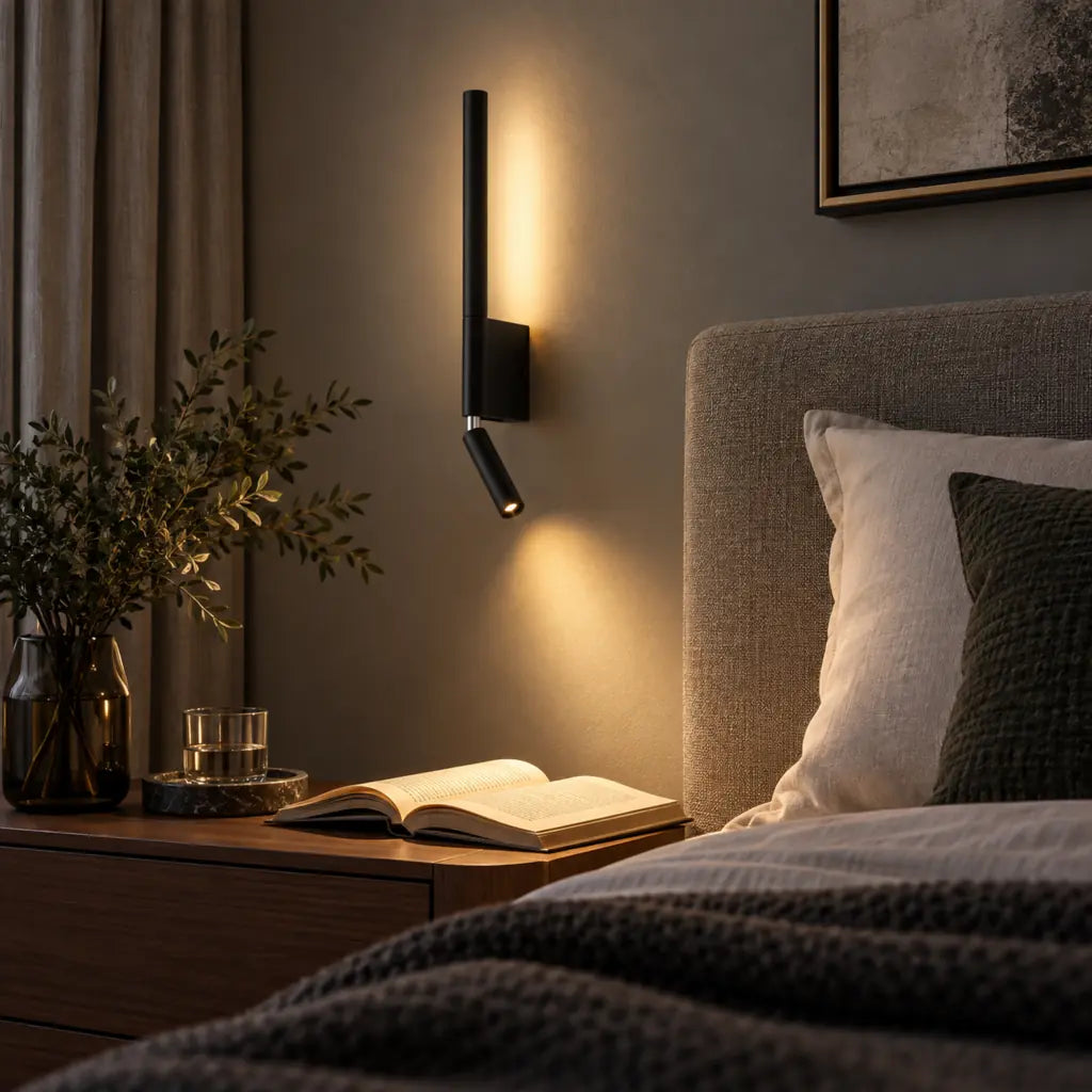 Bedside Wall Light with Reading Spot and Ambient LED