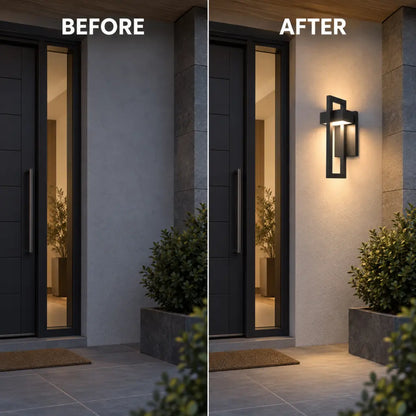 Black Up Down Waterproof Outdoor Wall Light