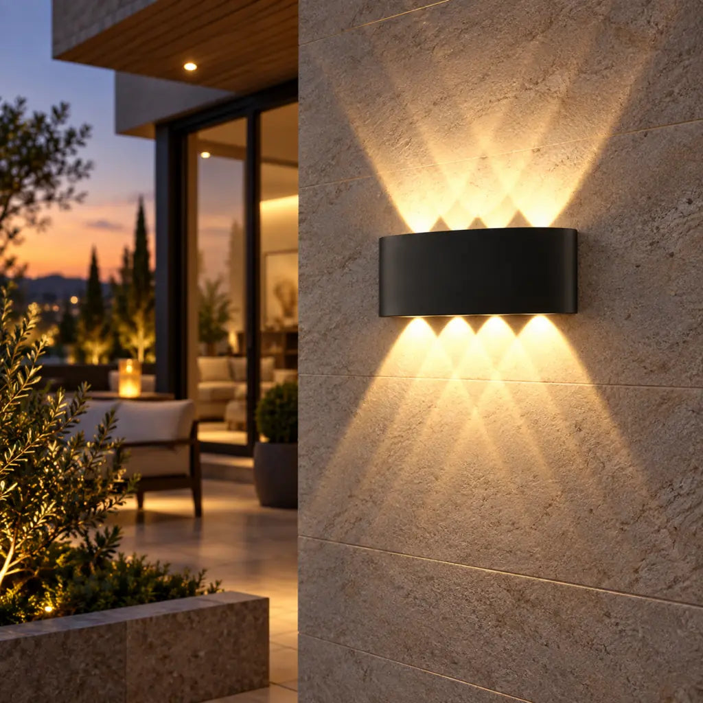 Black Waterproof Outdoor LED Wall Lamp