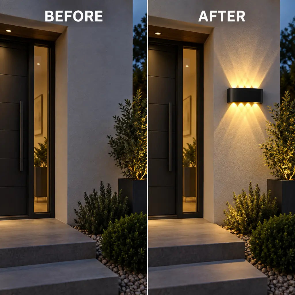 Black Waterproof Outdoor LED Wall Lamp