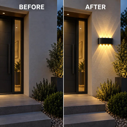 Black Waterproof Outdoor LED Wall Lamp