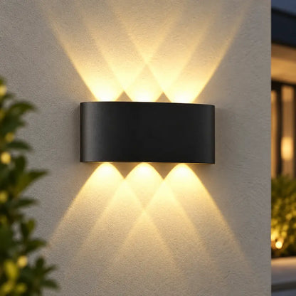 Black Waterproof Outdoor LED Wall Lamp