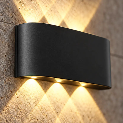 Black Waterproof Outdoor LED Wall Lamp