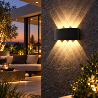 Black Waterproof Outdoor LED Wall Lamp