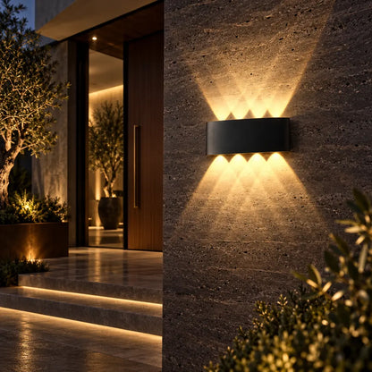 Black Waterproof Outdoor LED Wall Lamp