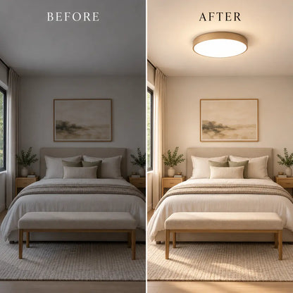 Circle Semi Flush Ceiling Light Fixture For Living Room