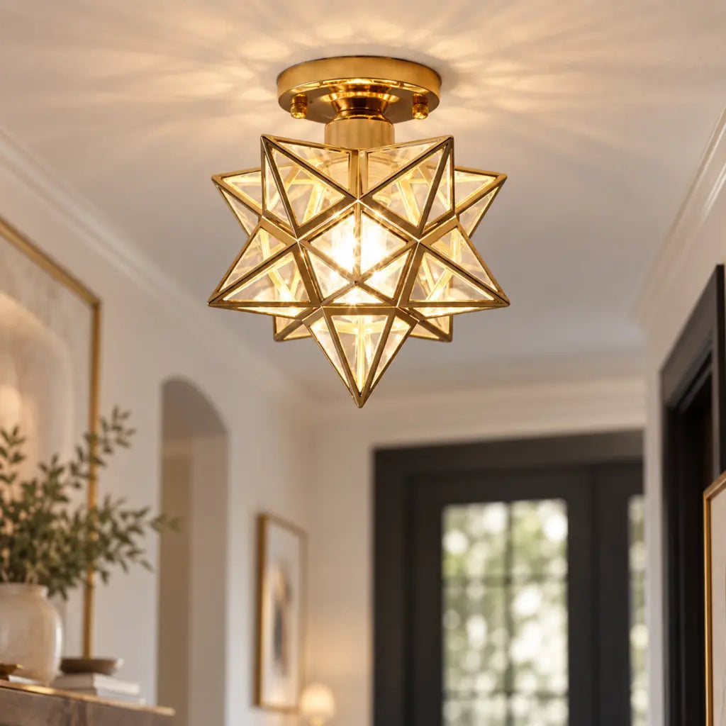 Classic Star Semi Flush Mount Ceiling Light