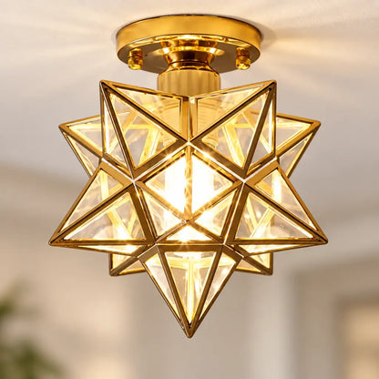 Classic Star Semi Flush Mount Ceiling Light