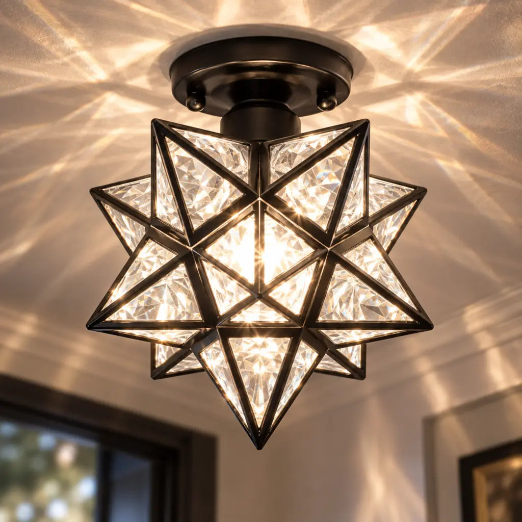 Classic Star Semi Flush Mount Ceiling Light