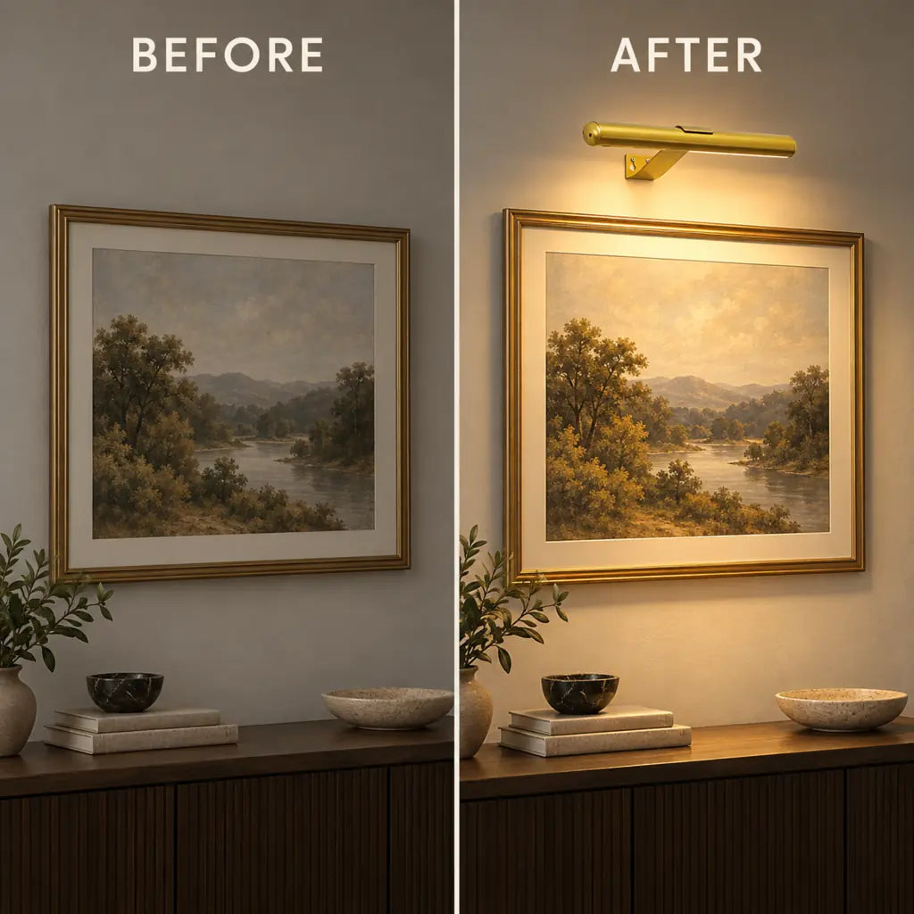 Cordless Art Picture Wall Light With Battery