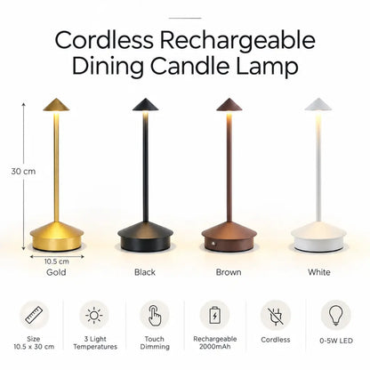 Cordless Rechargeable Dining Candle Lamp