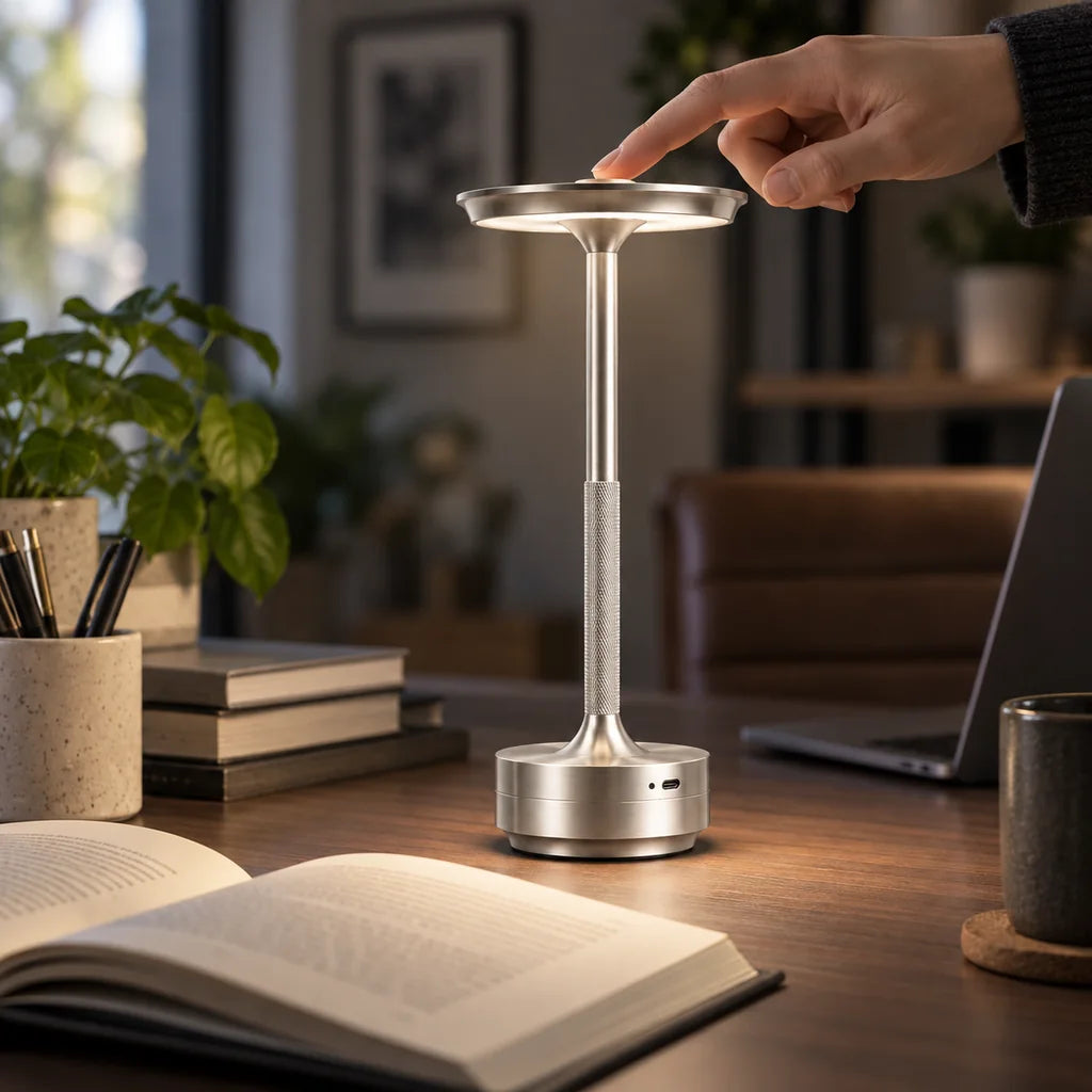 Cordless Rechargeable Touch Table Lamp with 3 Colour Temperatures