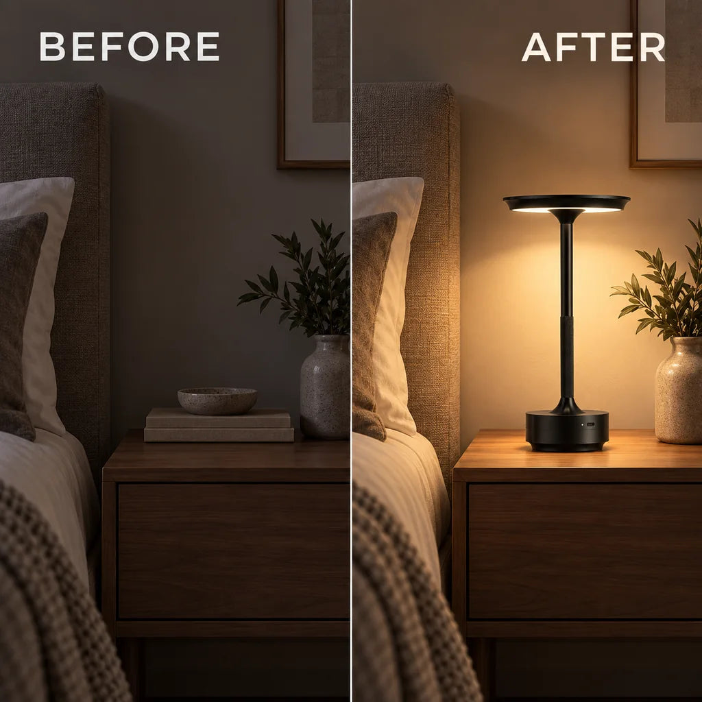 Cordless Rechargeable Touch Table Lamp with 3 Colour Temperatures