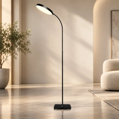 Dimmable Gooseneck Floor Lamp with Adjustable Height