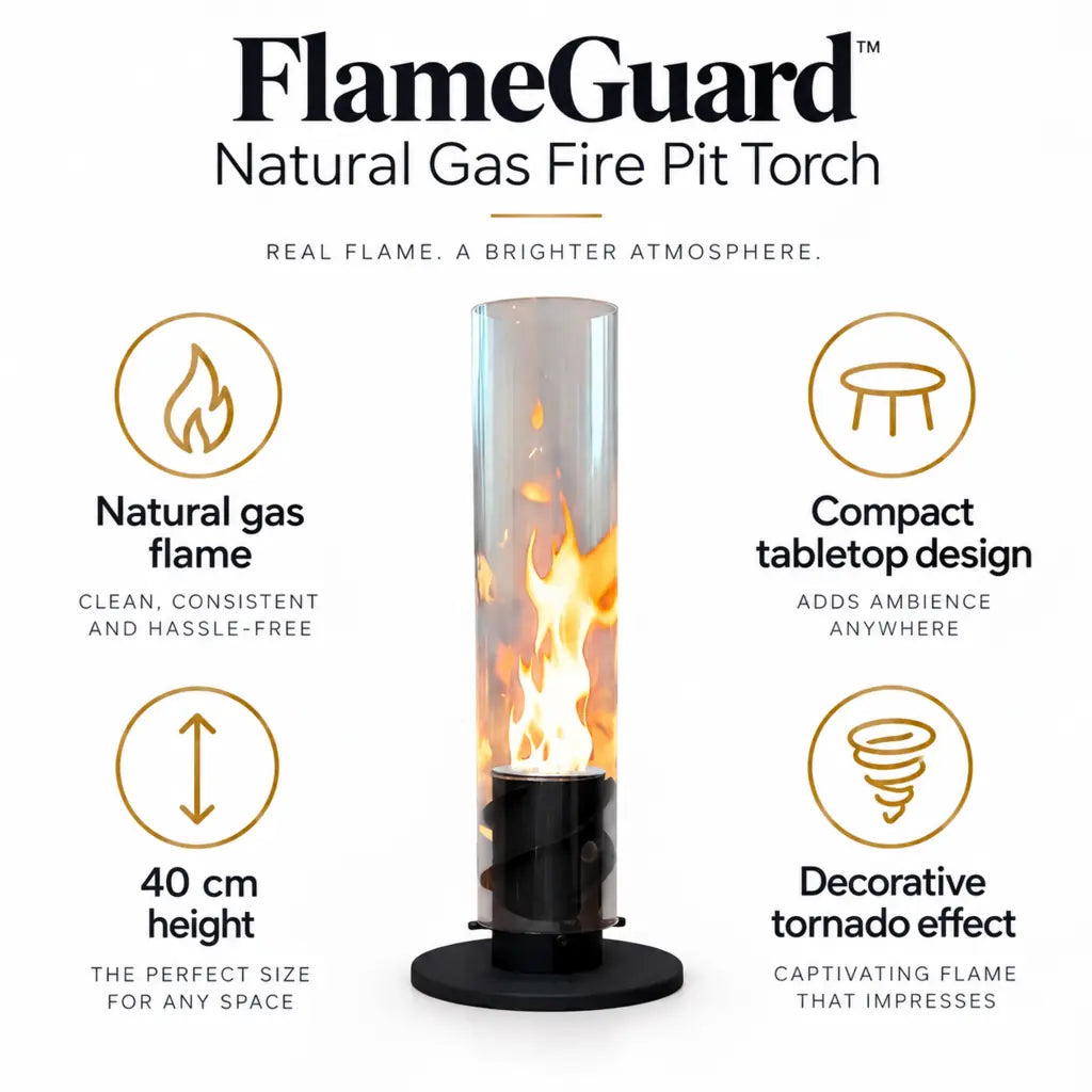 FlameGuard Natural Gas Fire Pit Torch