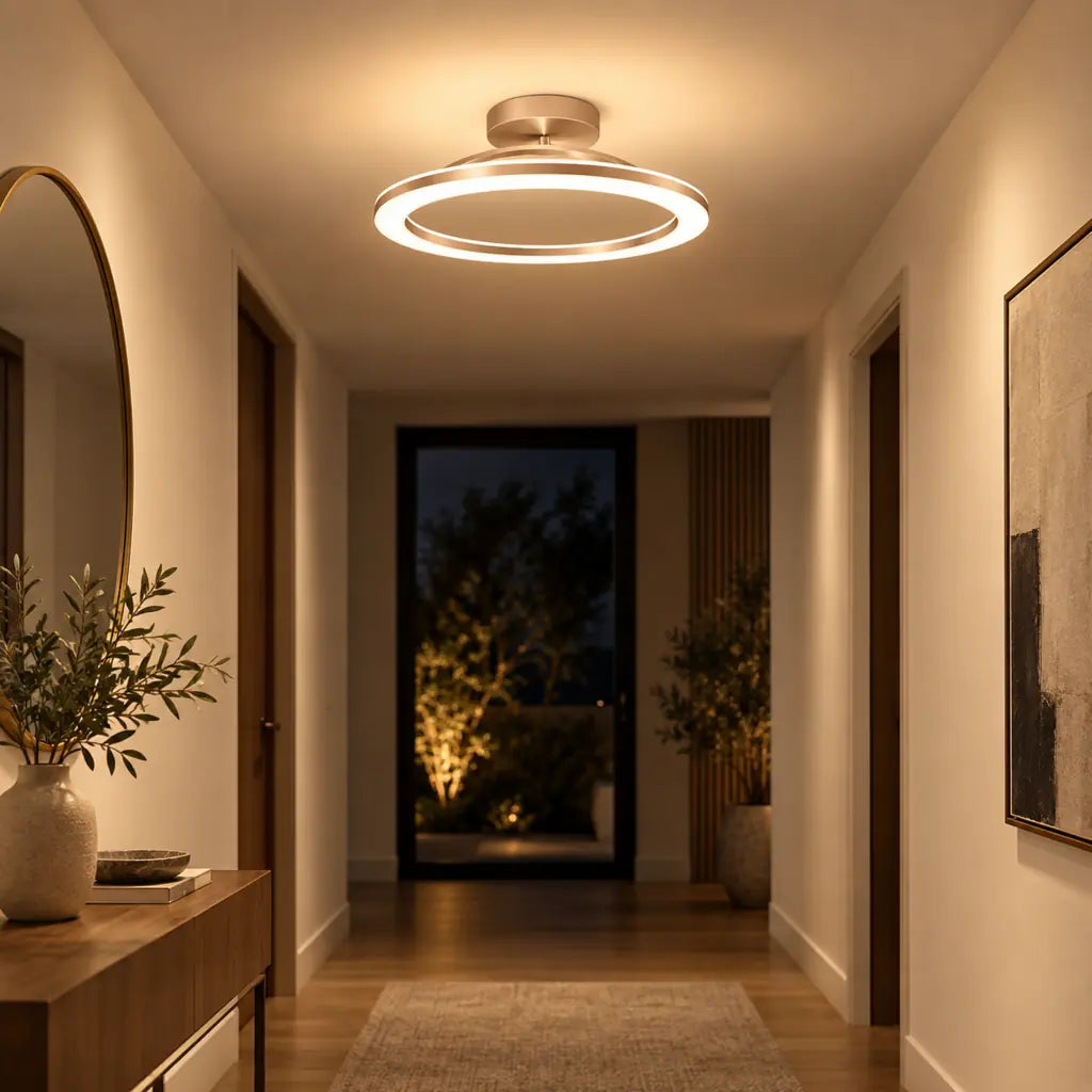 Floating Halo Semi Flush Mount Ceiling Light