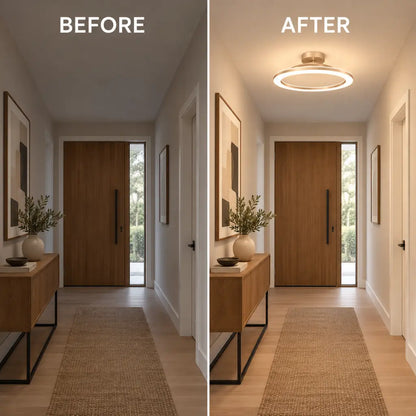 Floating Halo Semi Flush Mount Ceiling Light