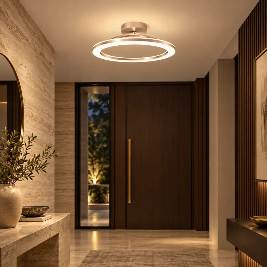 Floating Halo Semi Flush Mount Ceiling Light