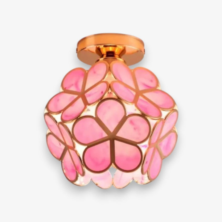 FloraLamp Art Deco Flower Glass Flush Mount Ceiling Light