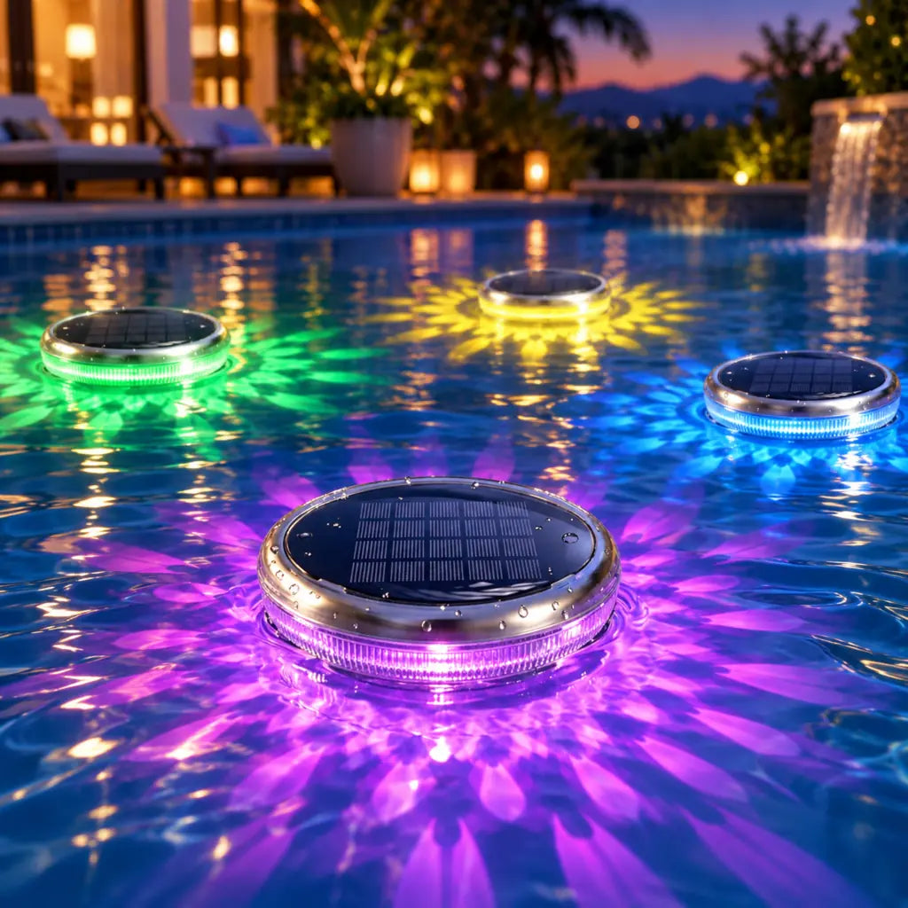 IP67 Solar Floating Pool Lights with Remote Control