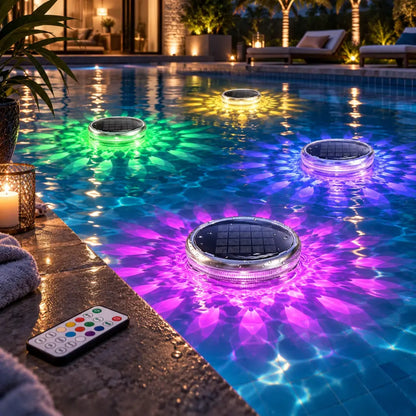 IP67 Solar Floating Pool Lights with Remote Control