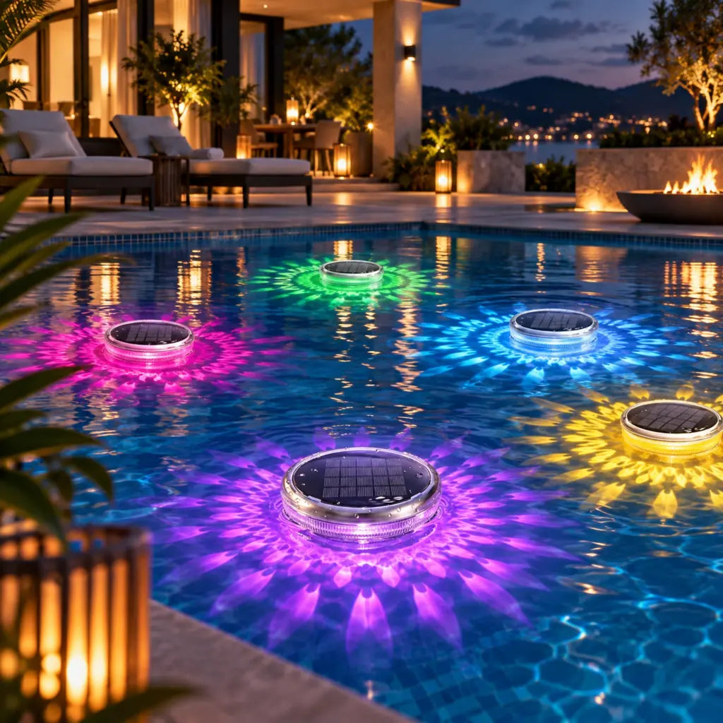 IP67 Solar Floating Pool Lights with Remote Control