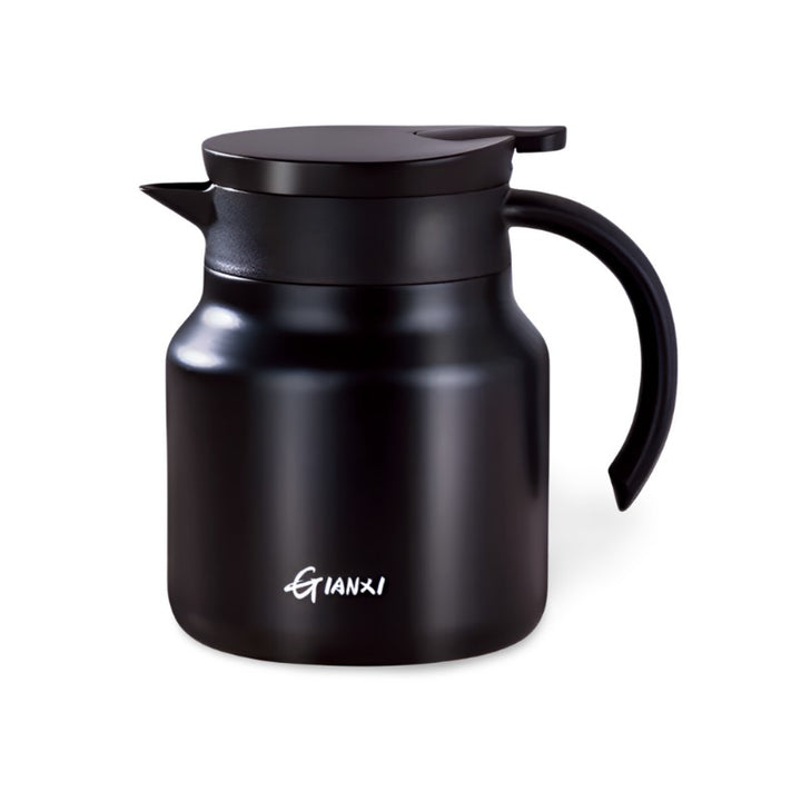 Insulated Teapot with Integrated Infuser and Stainless Steel Coating Black